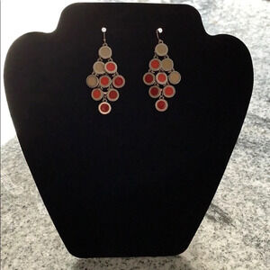 Pink and White Circles Earrings